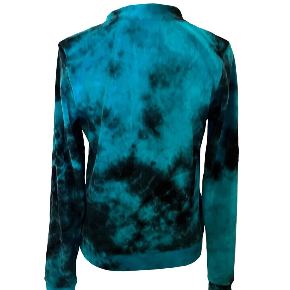NOT FOR SALE CHASER Tie Dyed Moto Track Jacket •Women L• Velour Velvet - Picture 4 of 6